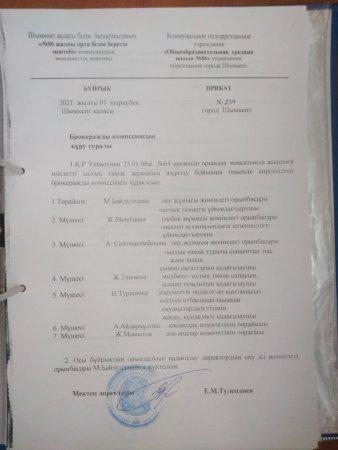 Тамақтандыру. Брокеражды комиссиясынқұру туралы