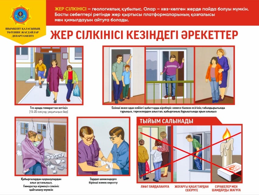 Жер сілкінісі кезіндегі  іс-әрекет